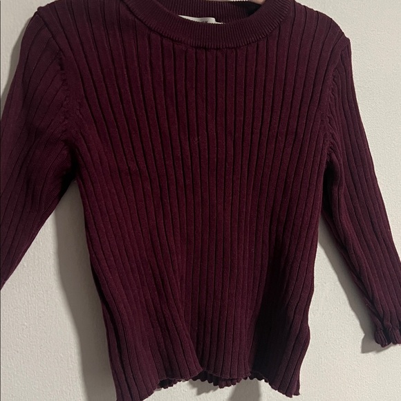 H&M Burgundy Ribbed blouse - Picture 4 of 6